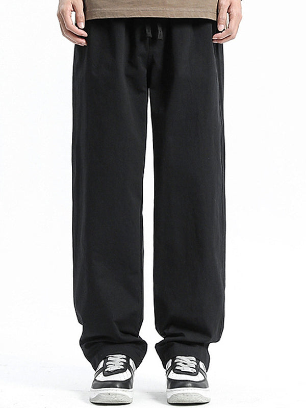 Men Vintage Straight Leg Loose Sweatpants