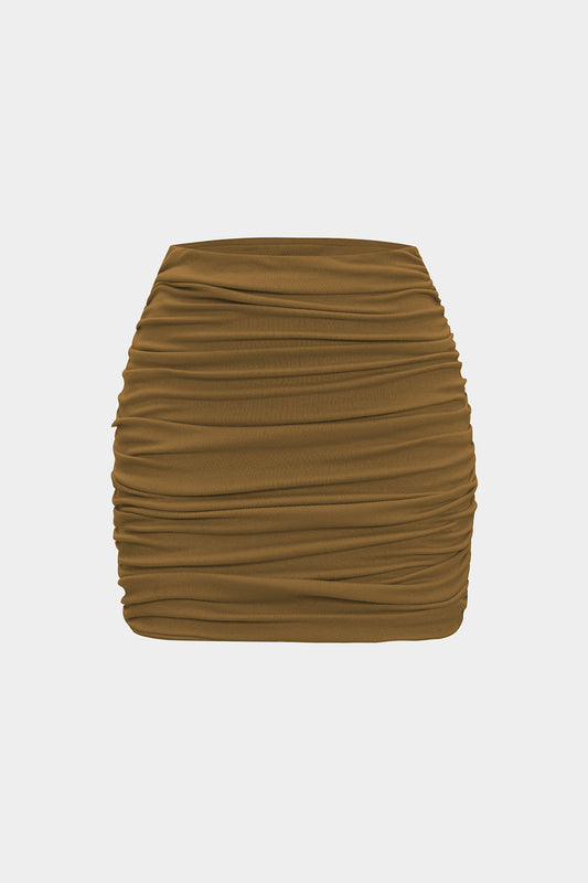 Ruched Mini Skirt