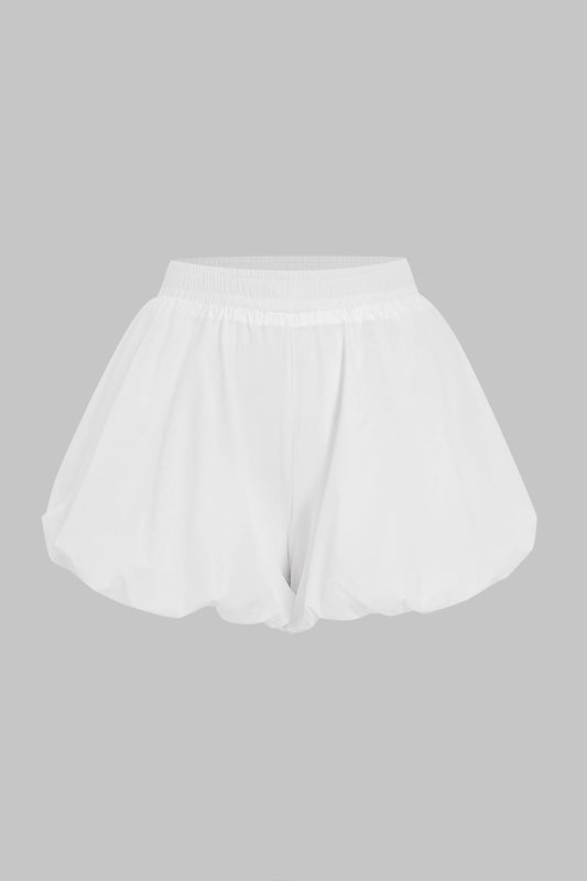 Plus Size Puff High Waist Skirt