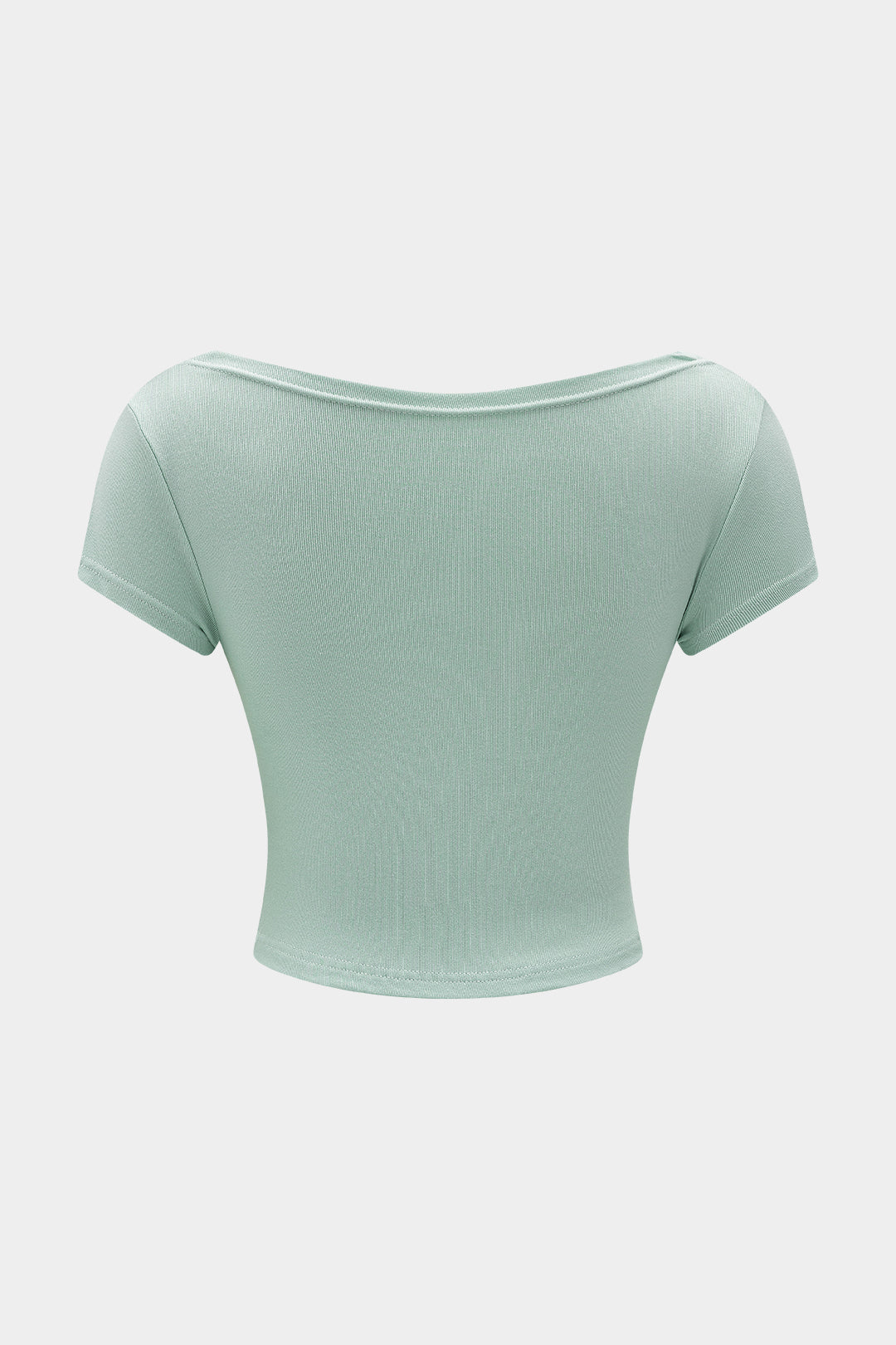 Solid Ruched Short Sleeve T-Shirt
