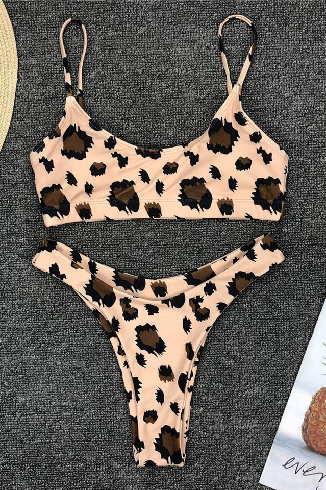 Leopard Print Bikini Set (Multicolor)