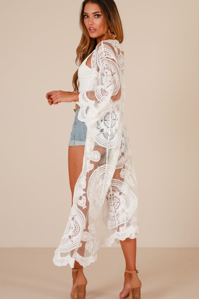 White Beach Cover Up Dress