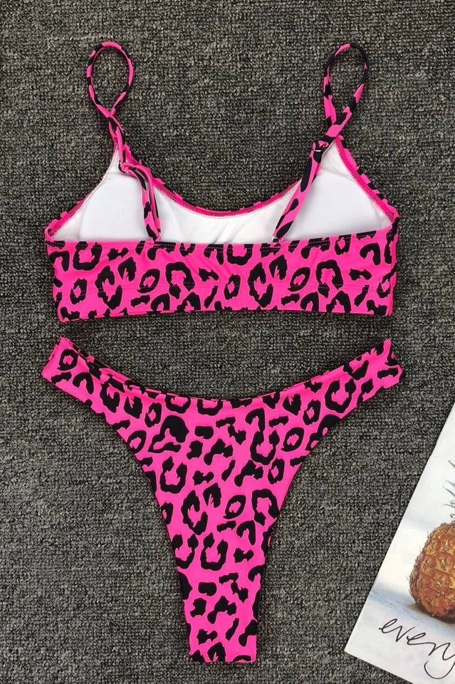 Leopard Print Bikini Set (Multicolor)