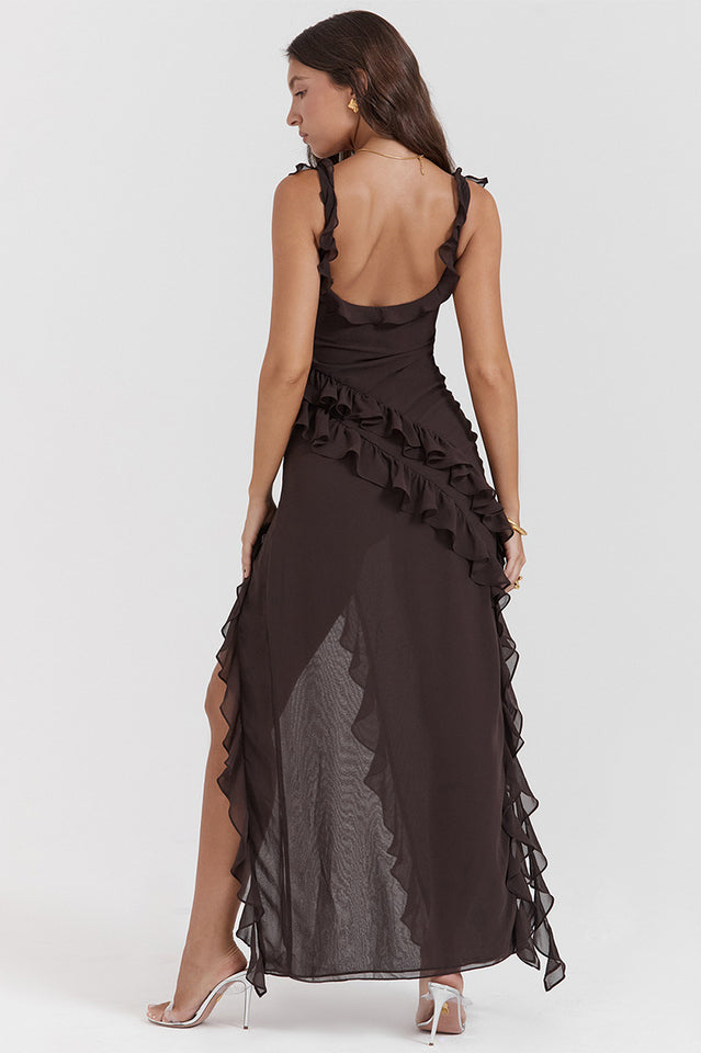 Ariel Cherry Pleated Maxi Dress