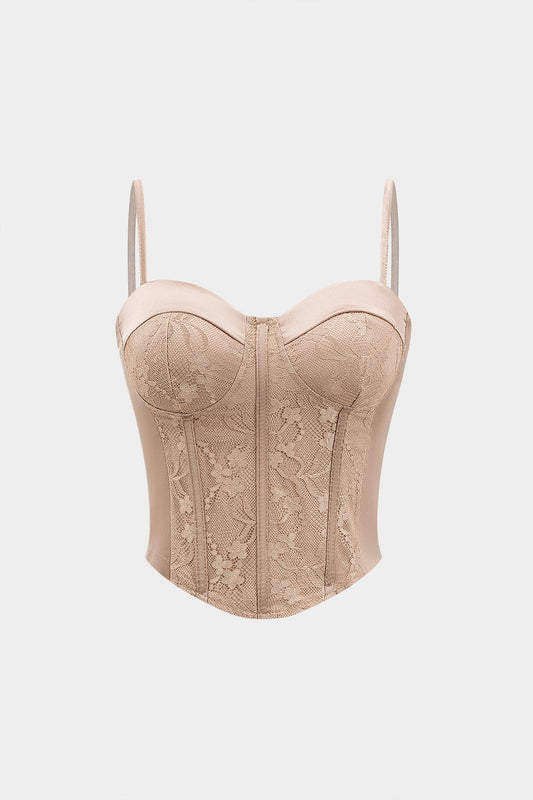 Slip Mesh Corset Bustier Cami Top