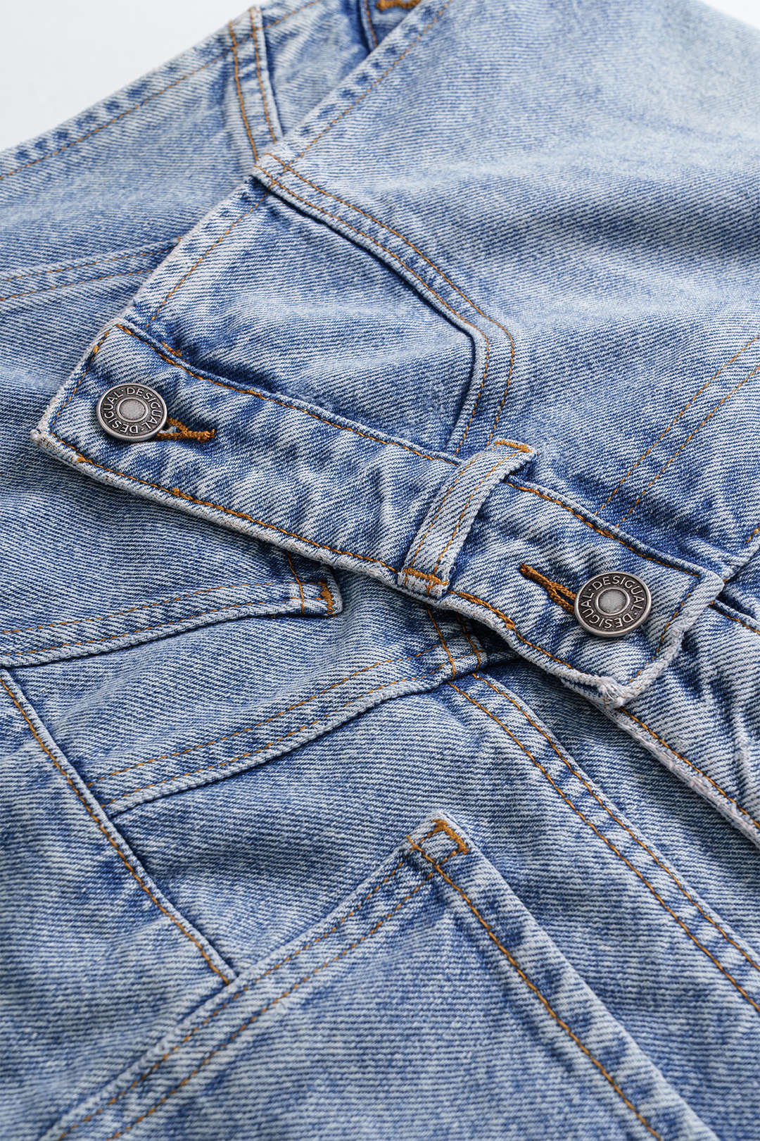 Denim Asymmetrical Design Skirt