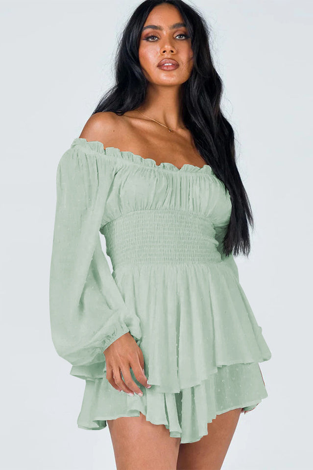 Tiered Swing Skater Romper