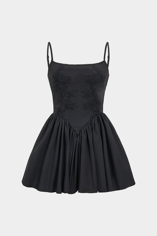 Smocked Sleeveless Slip Mini Dress