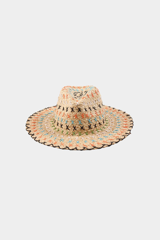 Woven Wide Brim Hat