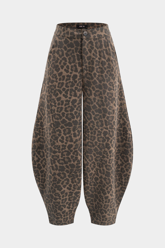 Leopard Print Wide Leg Pants