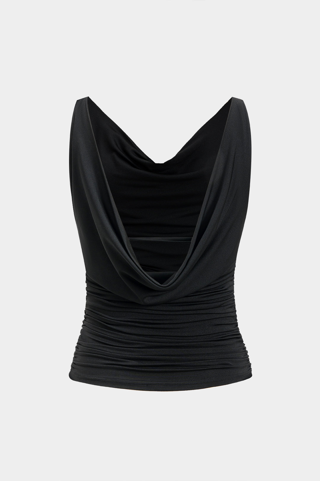 Ruched Cowl Neck Tank Top