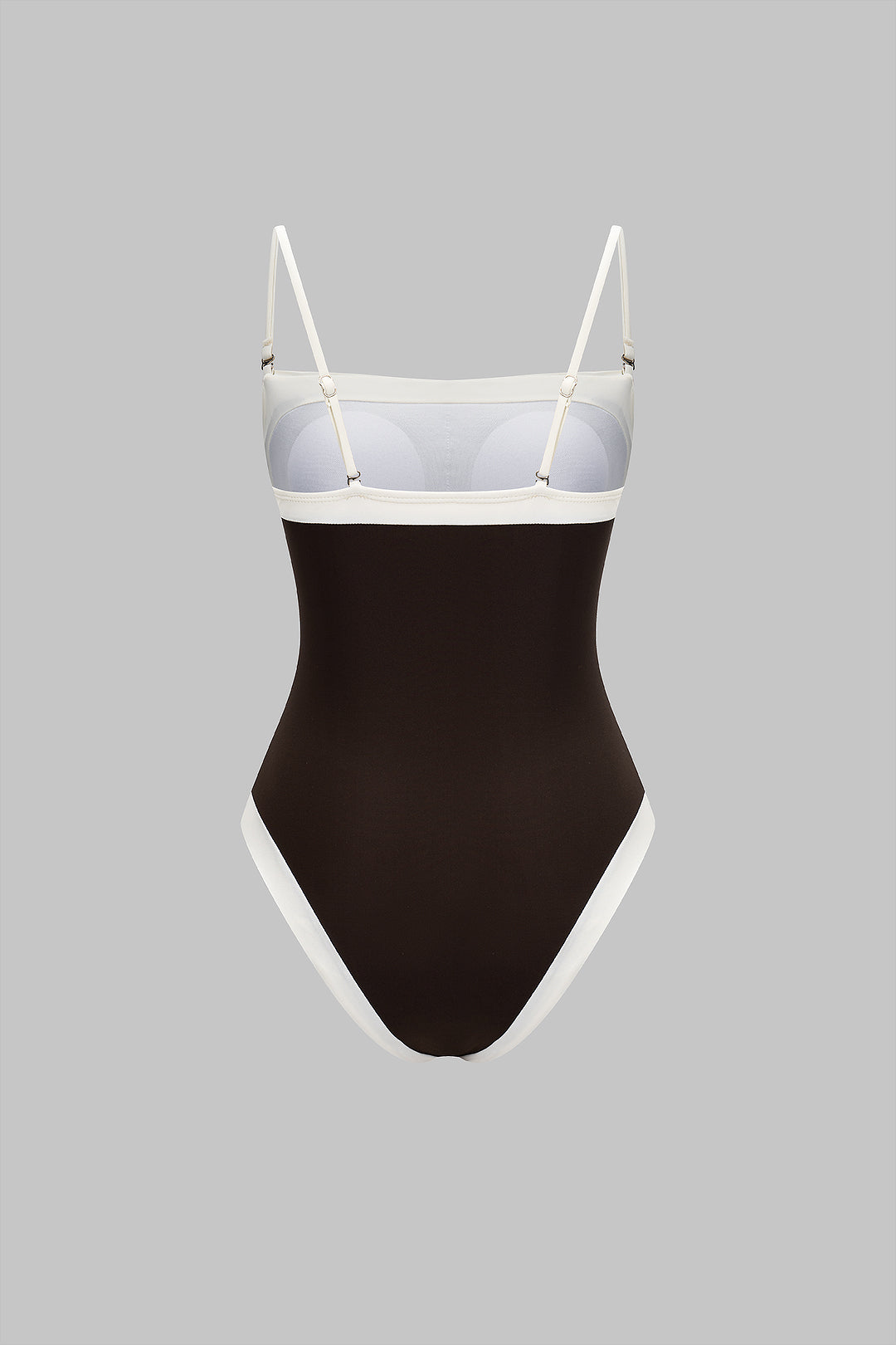 Contrast Belted One-Piece Swimsuit