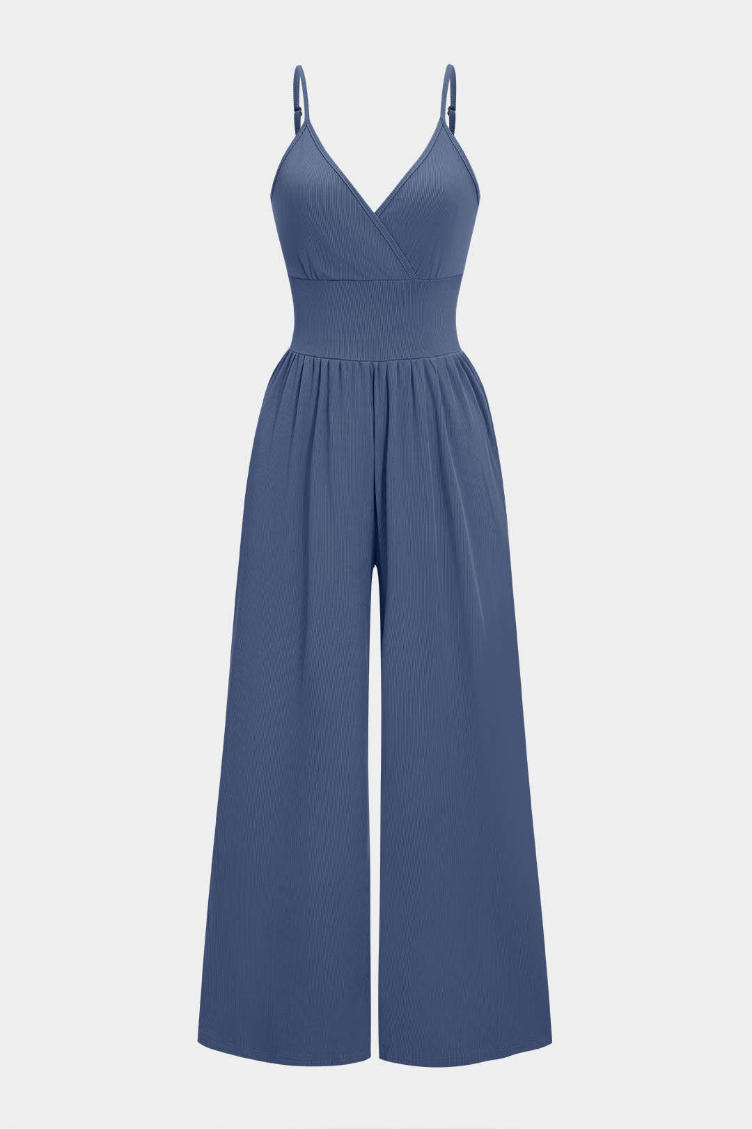 High Waist Wide Leg Sleeveless Jumpsuit