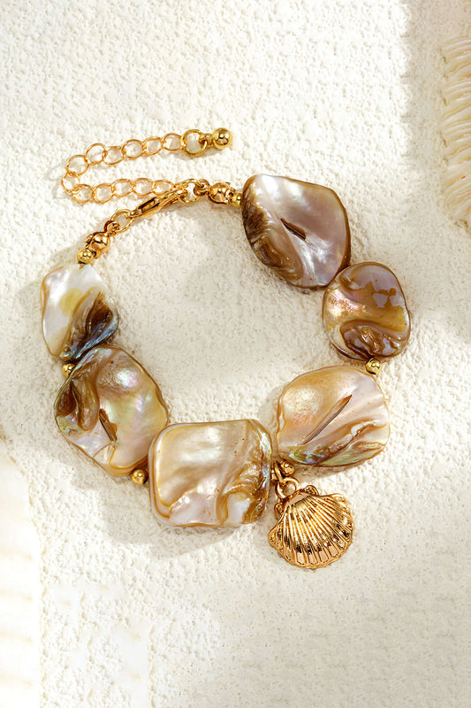 Irregular Shell Starfish Metallic Bracelet