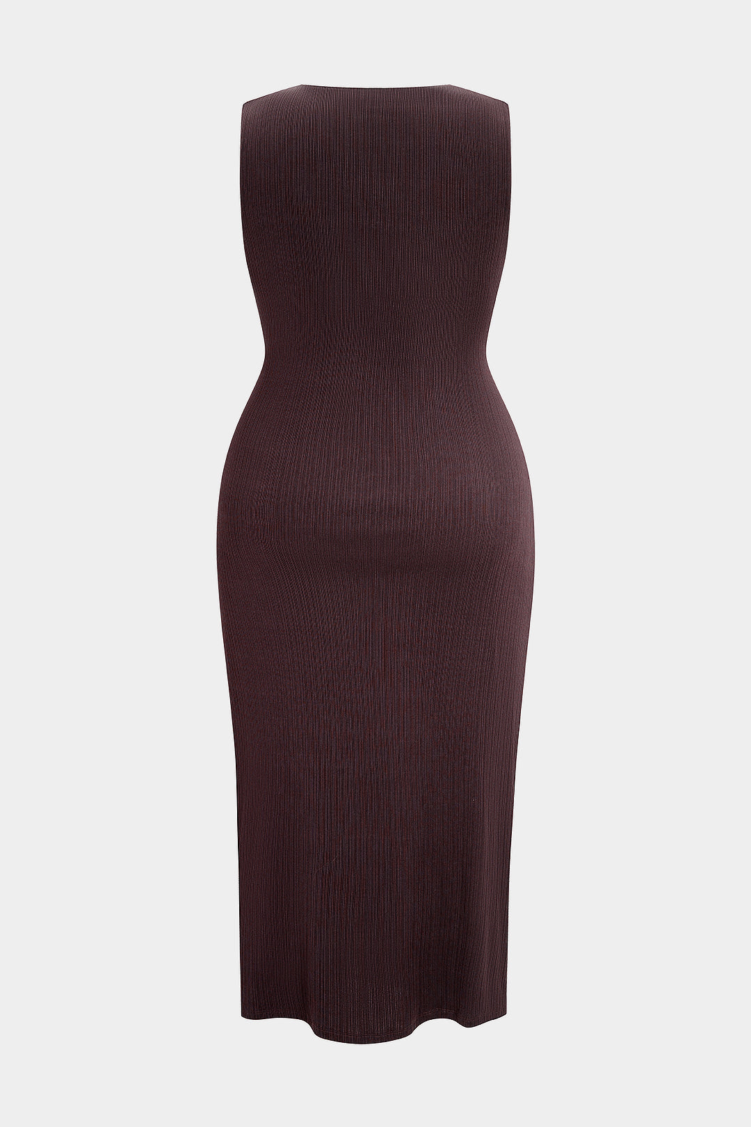 Plus Size Metallic Decor Asymmetrical Ruched Sleeveless Maxi Dress