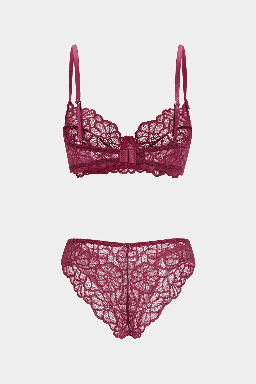 Lace Trim Lingerie Garter Set