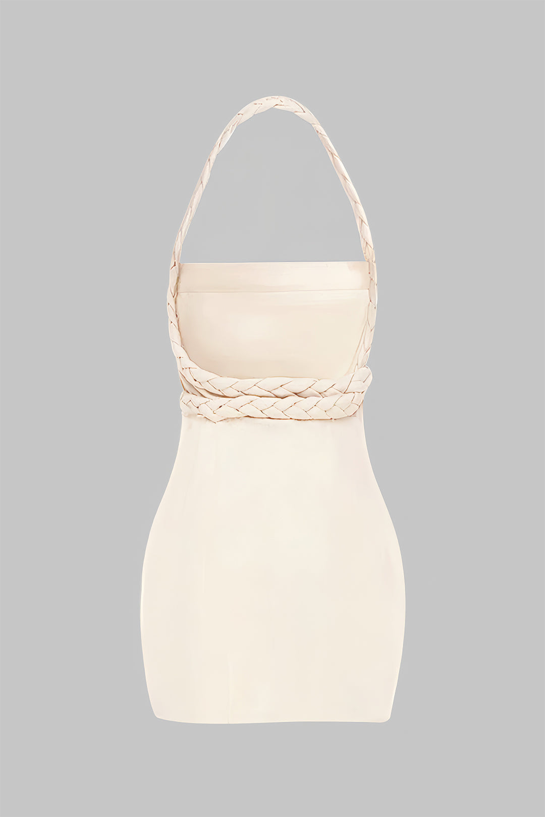 Halter Neck Waist Knotted Braided Sleeveless Mini Dress