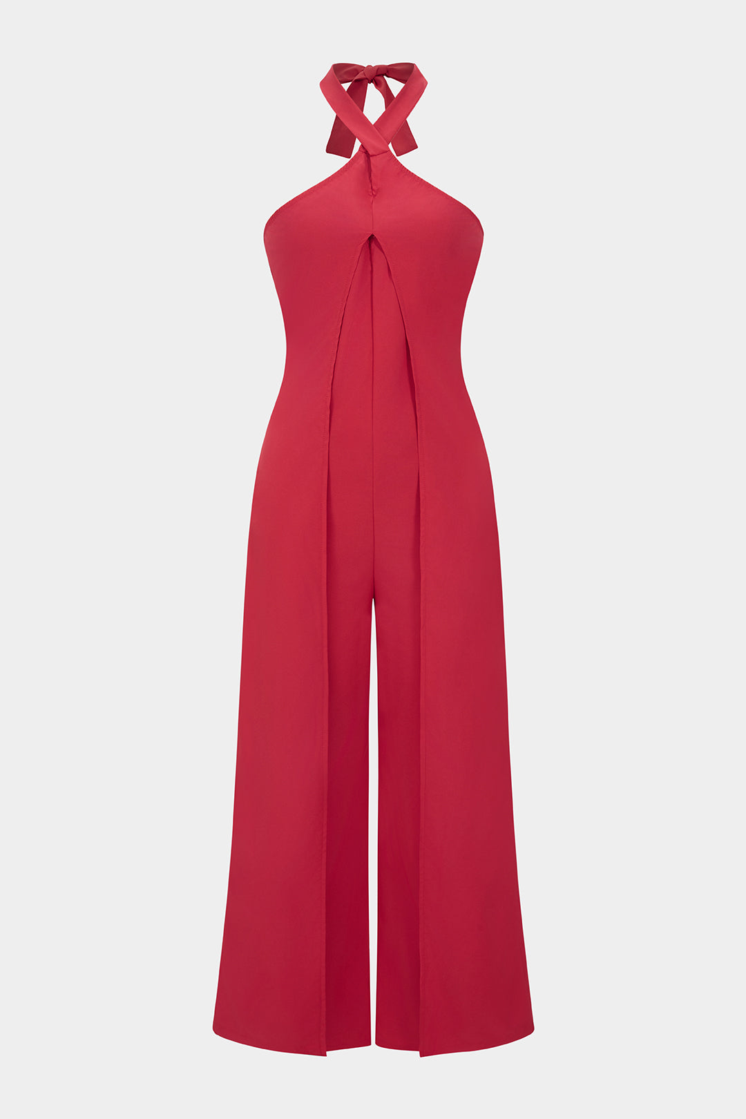Hlater Backless Tie-Up Wide Leg Sleeveless Jumpsuit