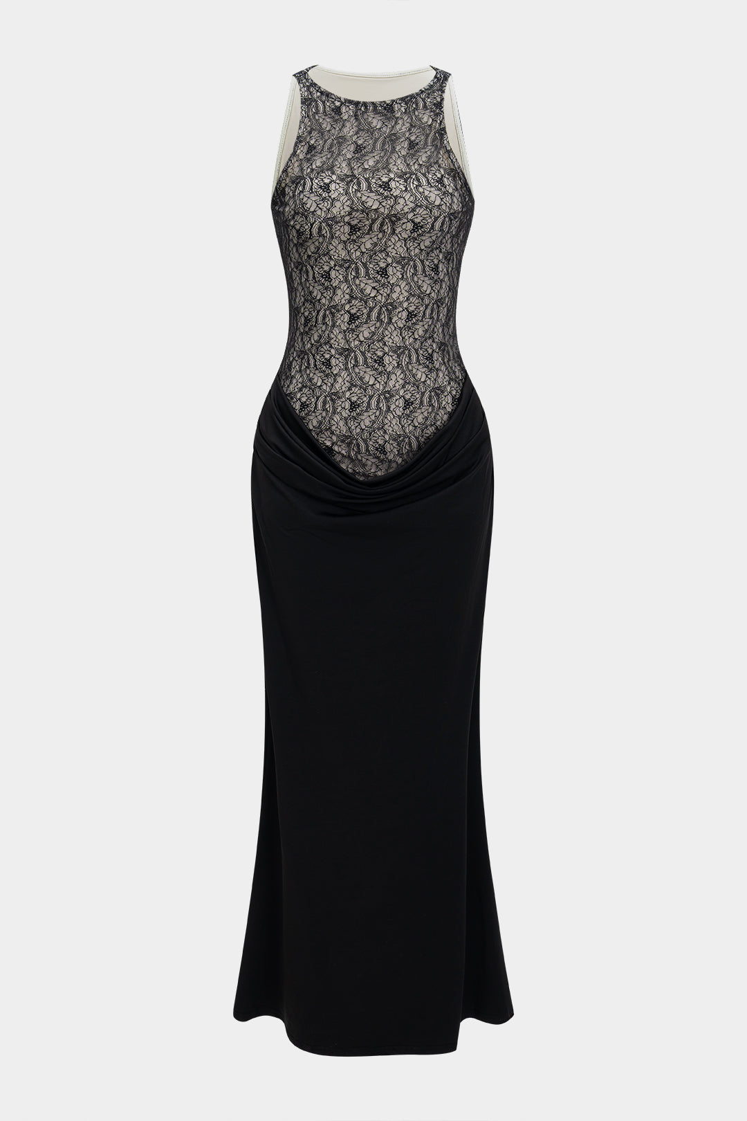 Lace Patchwork Maxi Dress