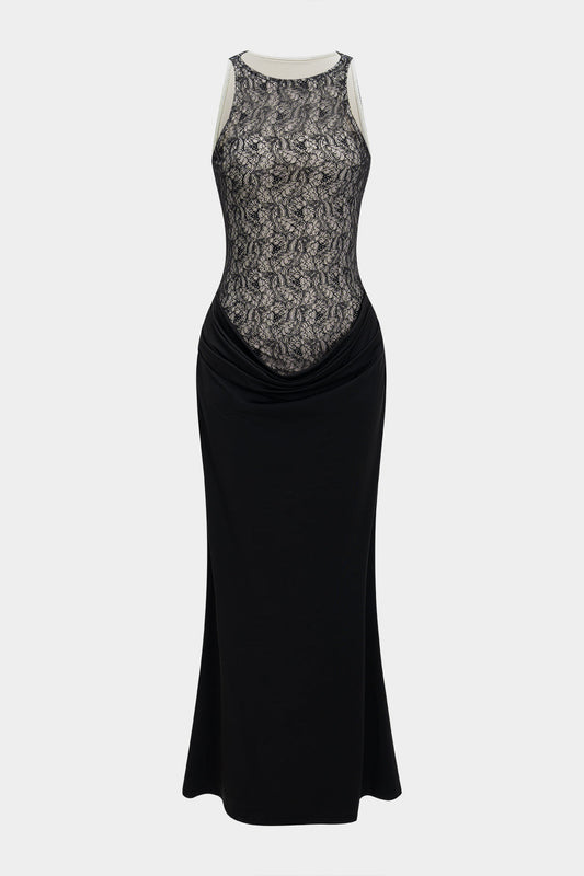 Lace Patchwork Maxi Dress