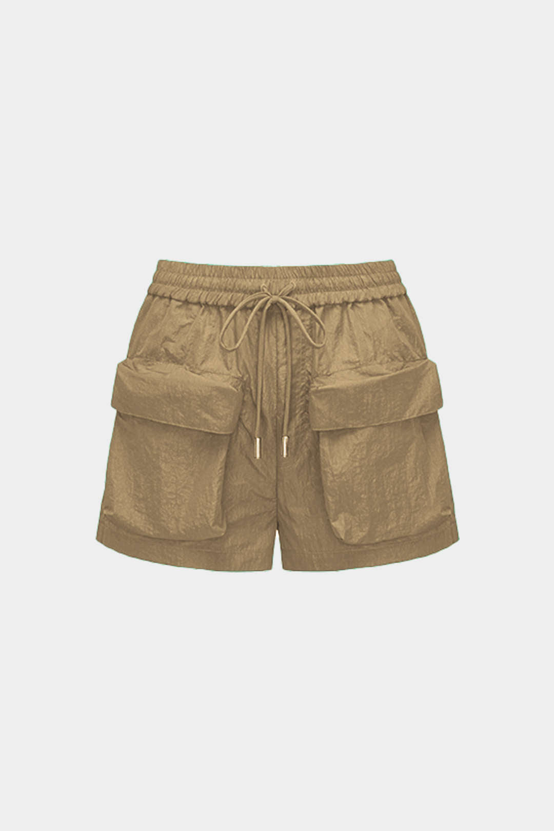 Solid Flap Pocket Shorts