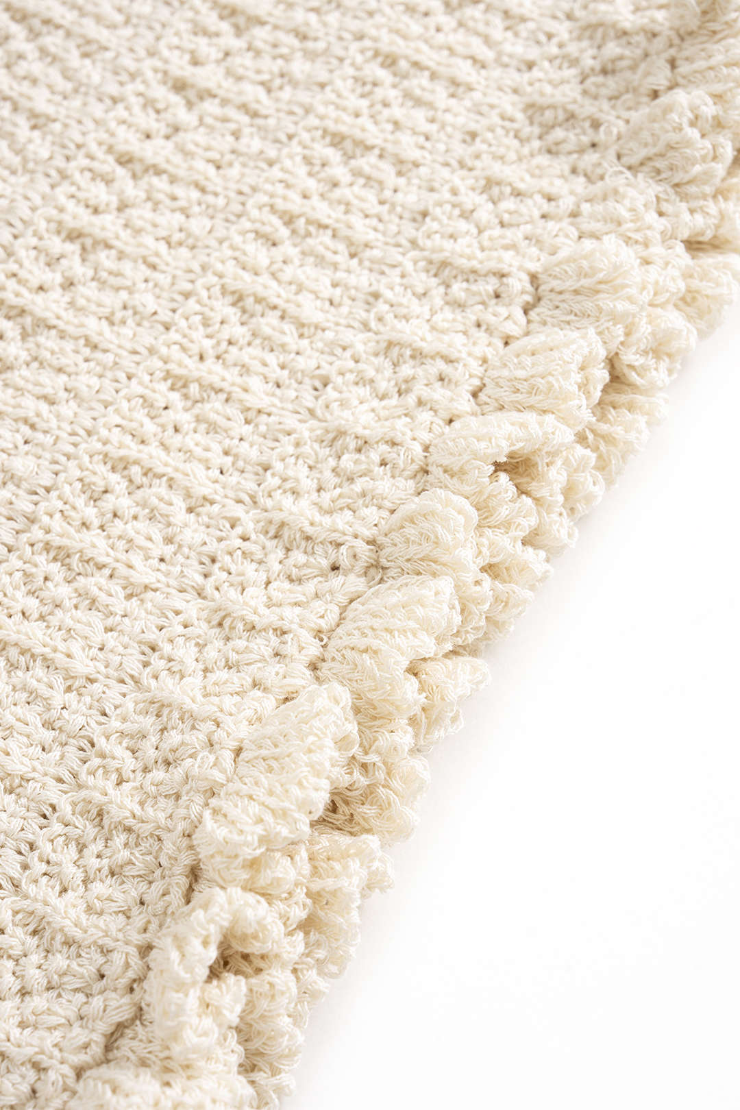 Knit Texture Ruffle Mini Skirt