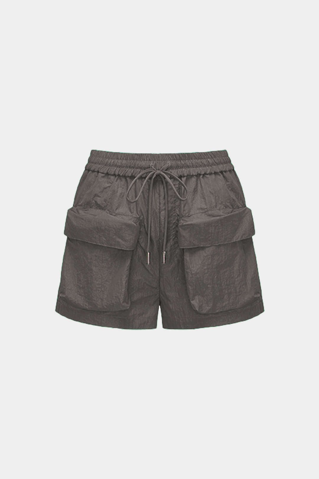 Solid Flap Pocket Shorts