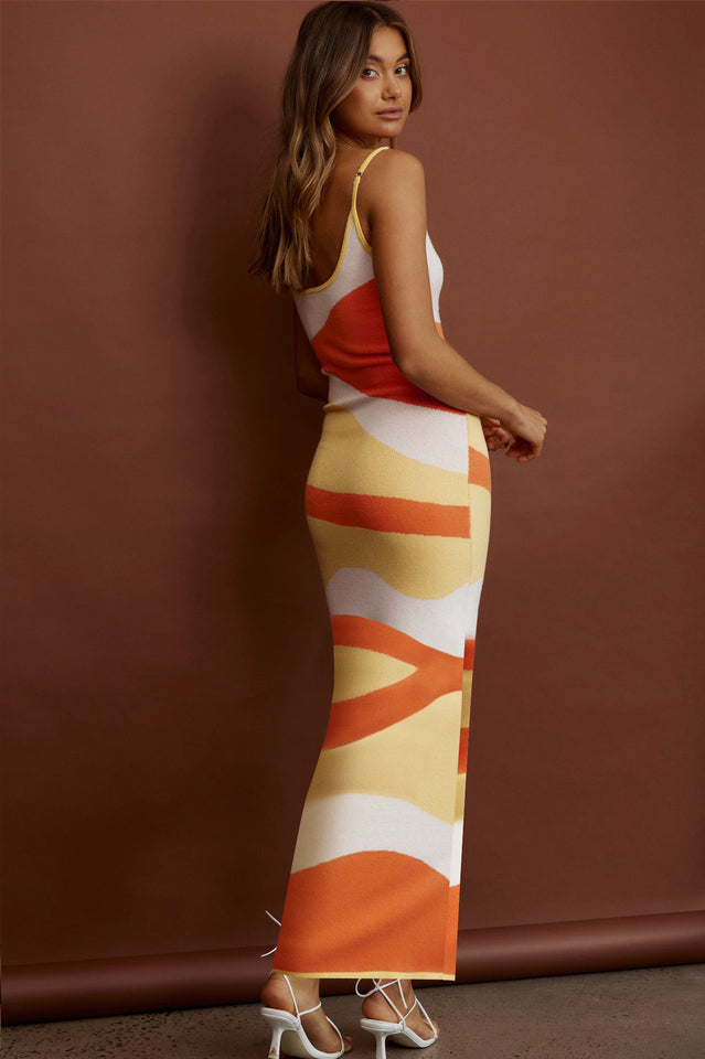 Cali Sweetheart Knit Maxi Dress