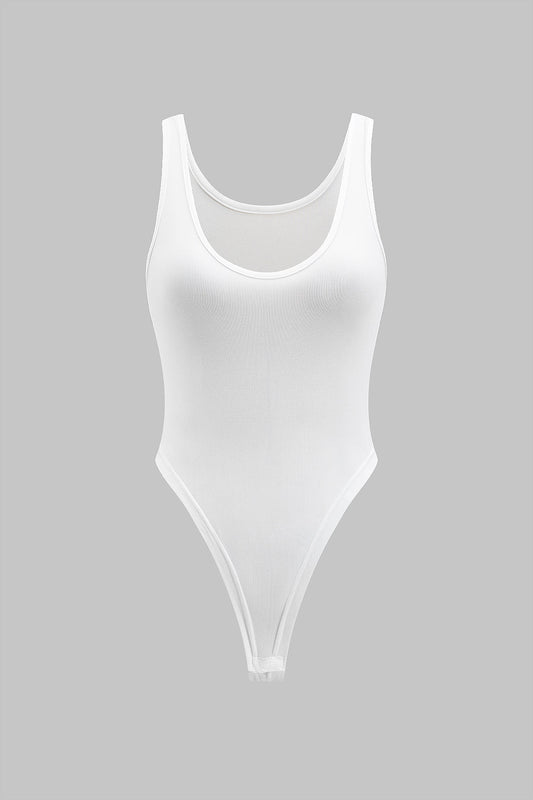 Ribbed Sleeveless Bodysuit