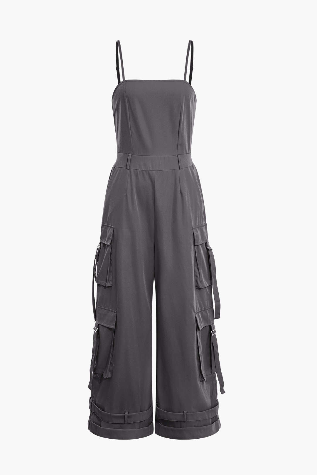 Solid Pocket Slip Jumpsuit