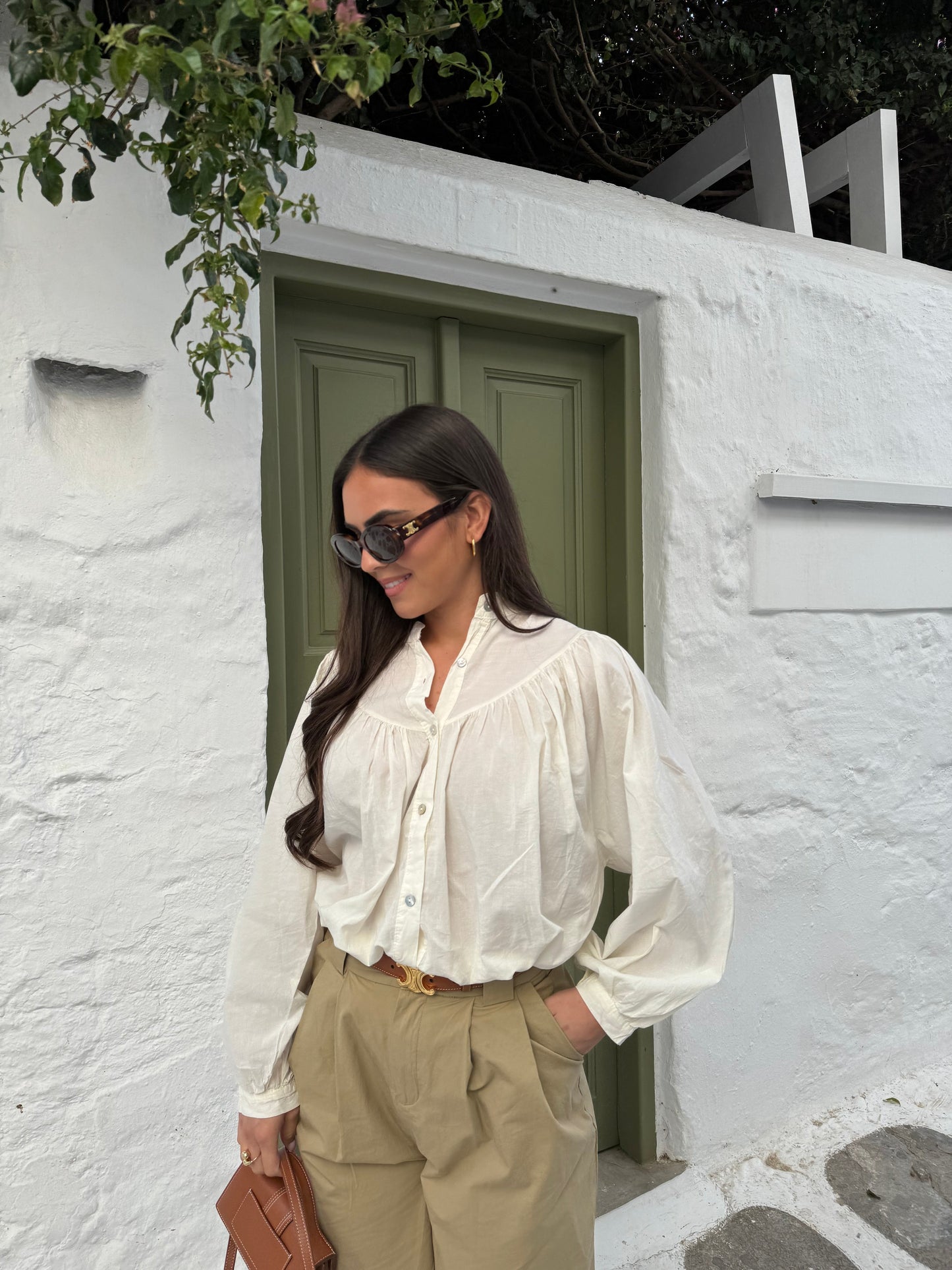 Blouse ballon crème