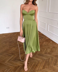 Marina - Strapless Elegant Dress