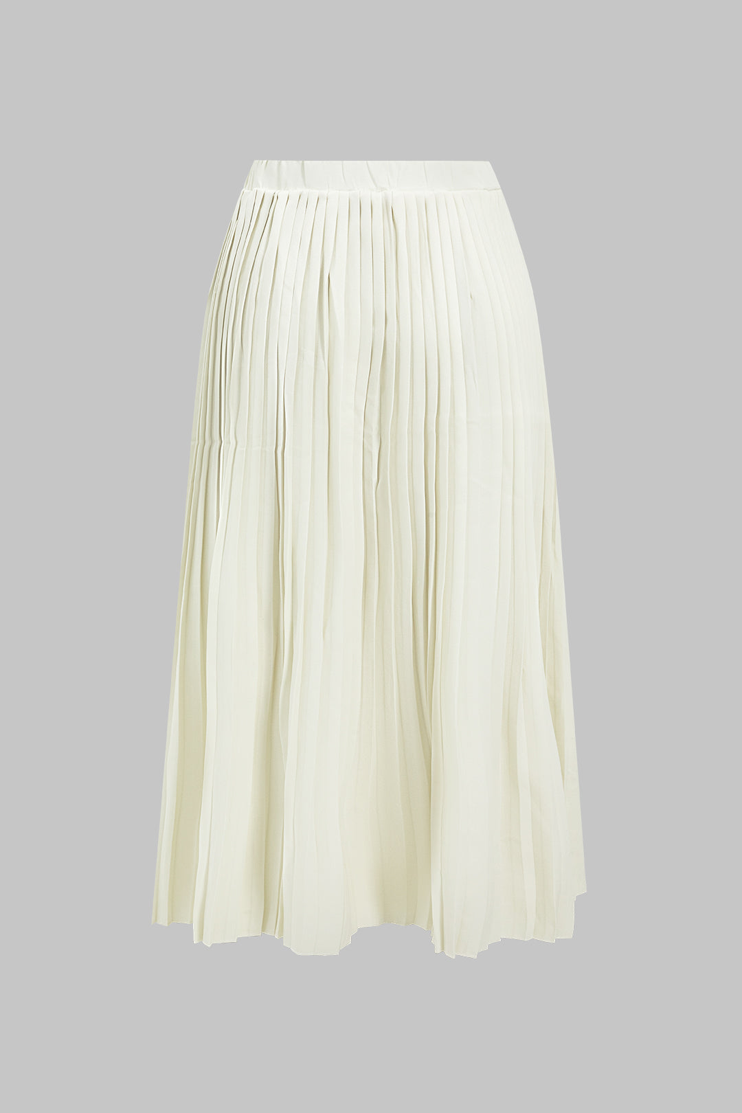 Solid Tank Top And Pleated Skirt Set