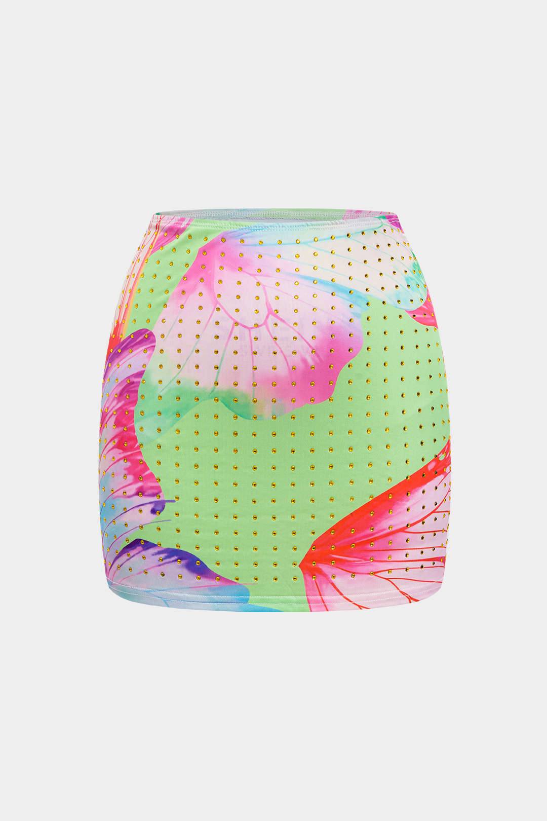 Leopard Pattern Rivet Skirt