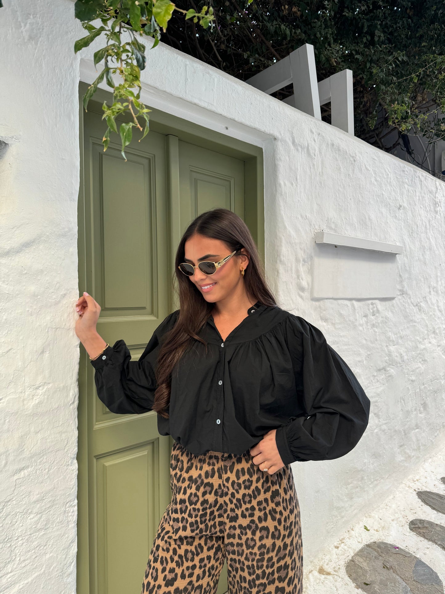 Blouse ballon noire