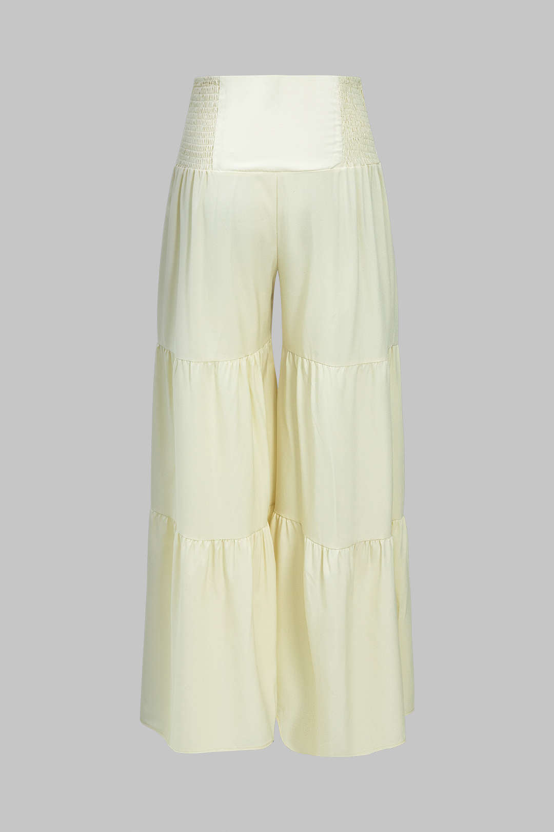 Ruched Tie-Up Cami Top And Wide Leg Trousers Set