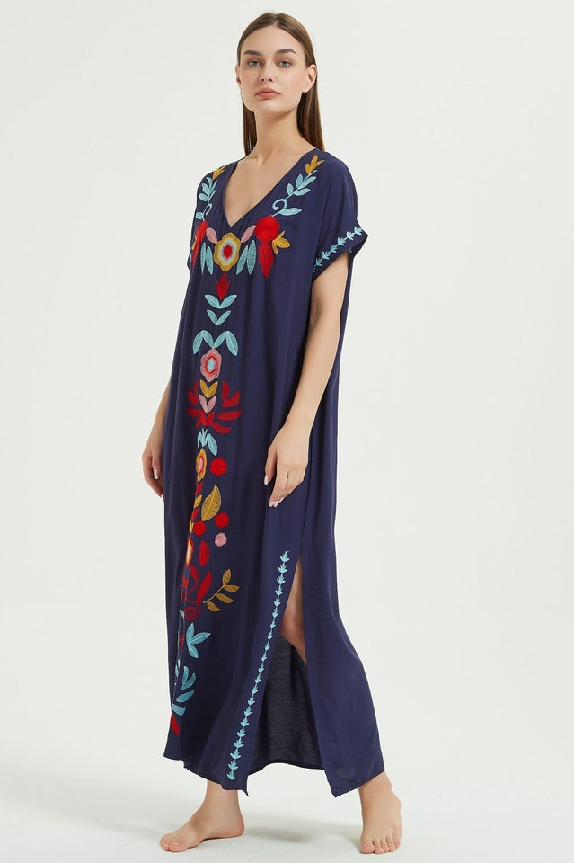 Boho Print Slit Dress