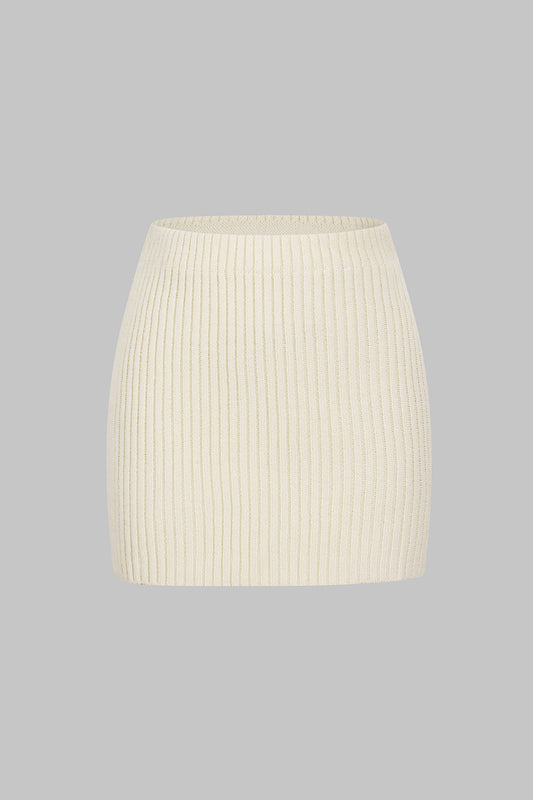 Solid Sweater Skirt