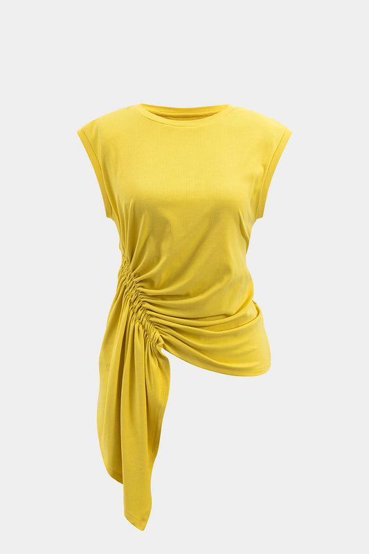 Asymmetrical Ruched Tank Top