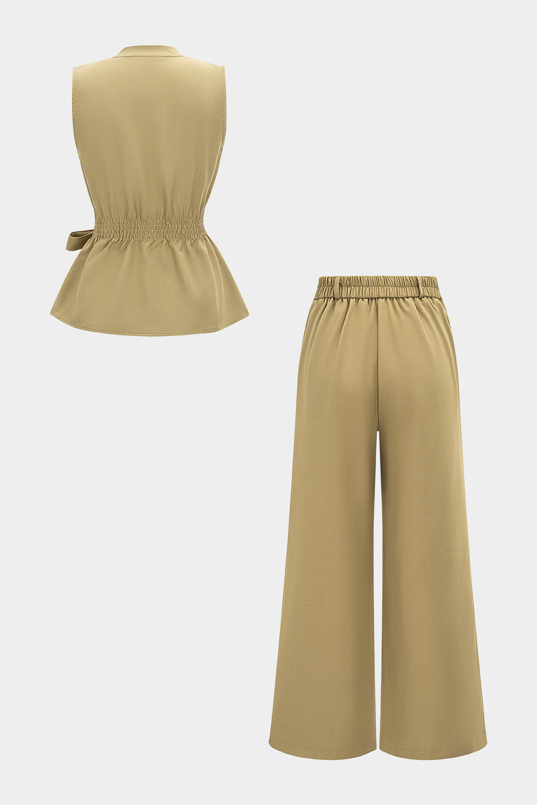 Belted Vest And Trousers Set