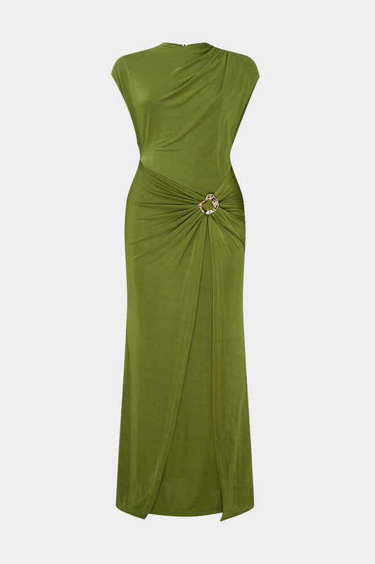 Plus Size Metallic Decor Tank Sleeveless Maxi Dress