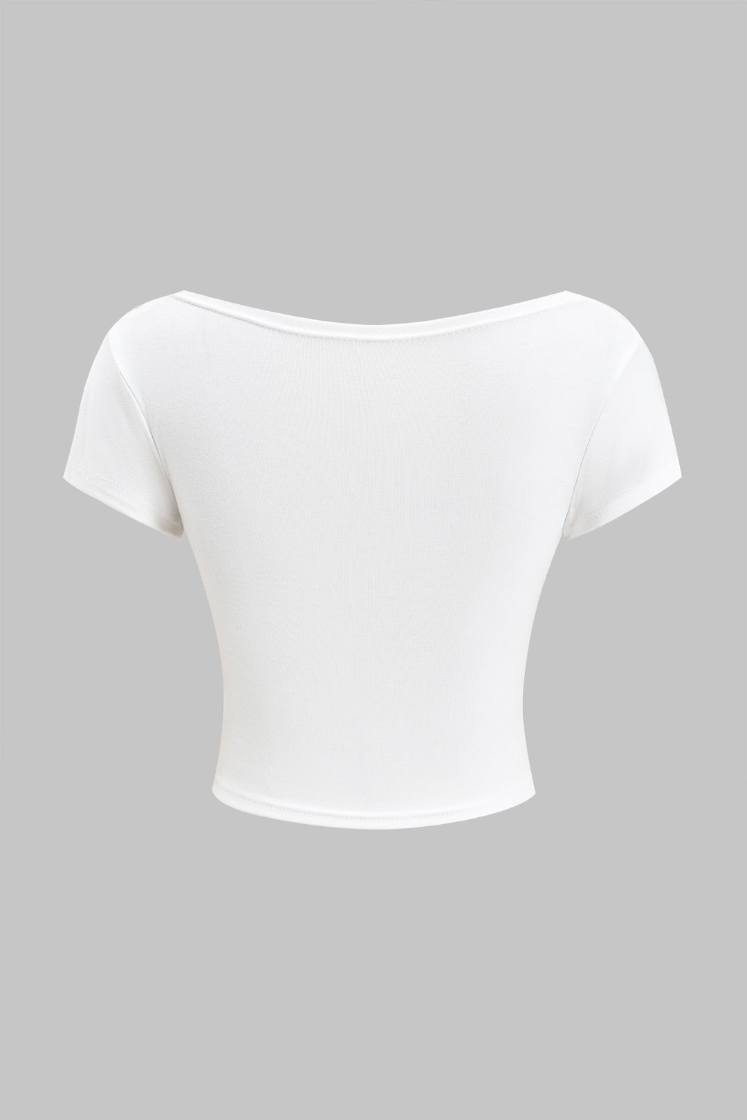 Solid Ruched Short Sleeve T-Shirt