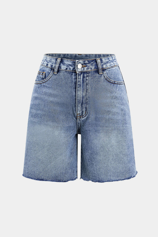 Denim Button Pocket Jorts