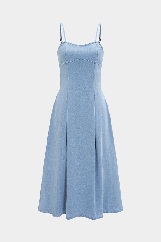 Denim Sleeveless Maxi Dress