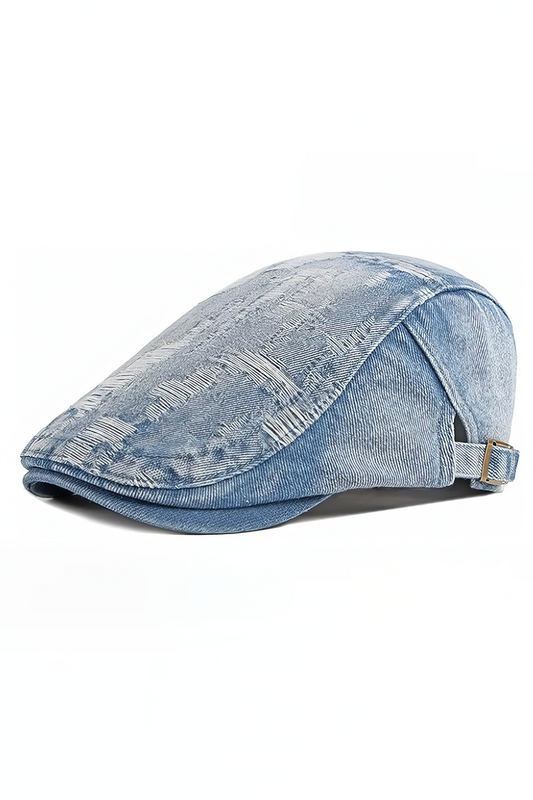 Denim Flat Cap
