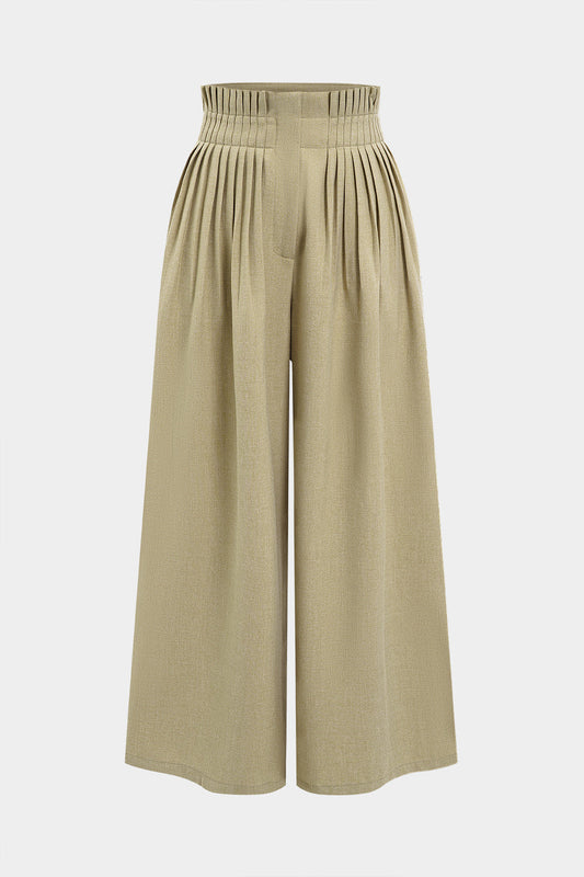 Ruched Wide Leg Trousers