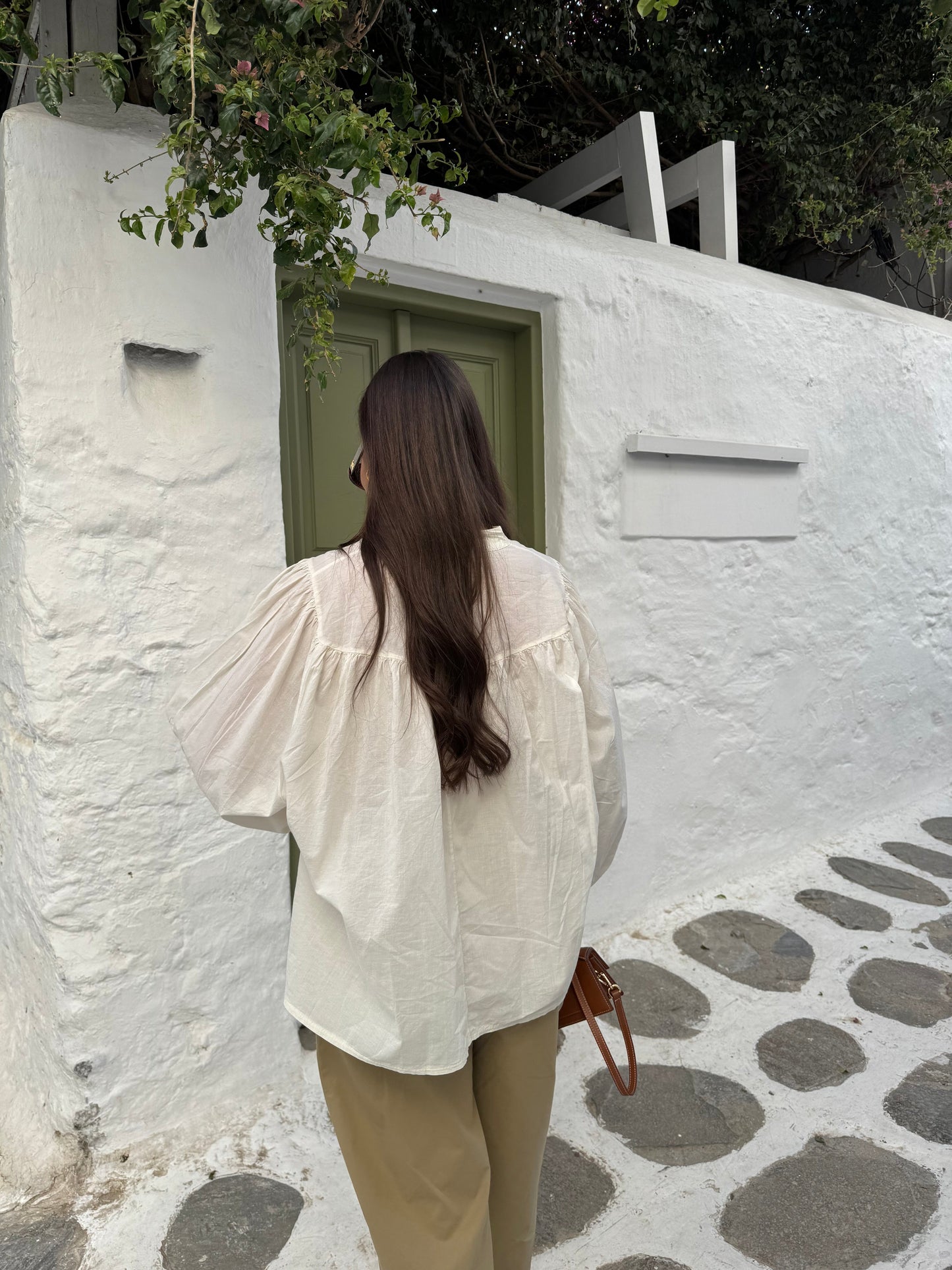 Blouse ballon crème