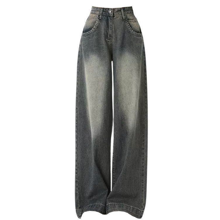 Retro School Vintage Washed Effect Boyfriend Jeans