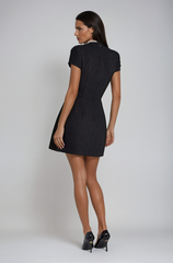 Niamh - Chic Solid Mock Neck Mini Dress