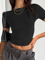 Classic Black Short Sleeve Top